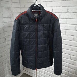 Geox Respira Men's Size 40 Navy Full Zip Lightweight Puffy Jacket